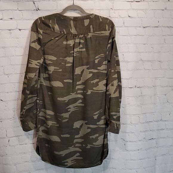 Express green camoflage chambray tunic - Picture 6 of 9